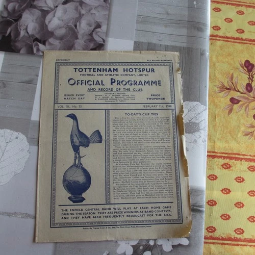 Tottenham/Spurs v Leicester FA Cup 5th Rd 1947/8
