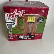 A Christmas Story Molded Leg Lamp Ceramic Mug 29oz - New In Dinged Box