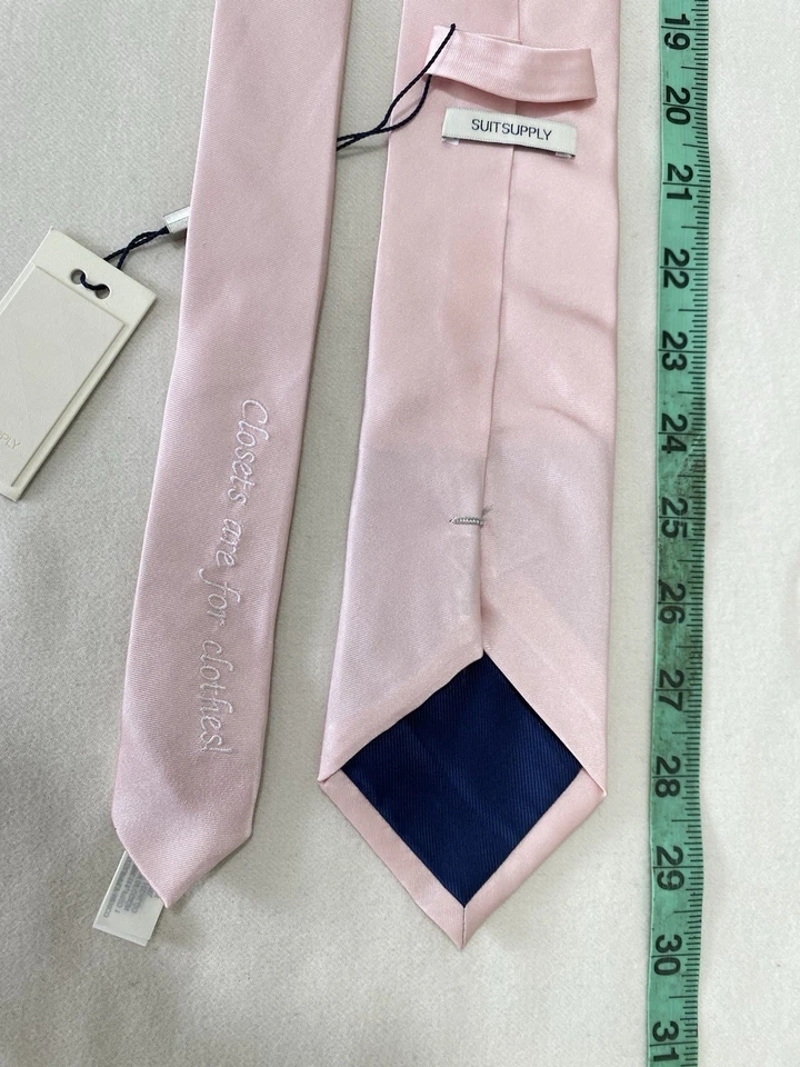 Corbata para hombre suitsupply rosa seda. M en China. Nuevo Foto 4 de 4
