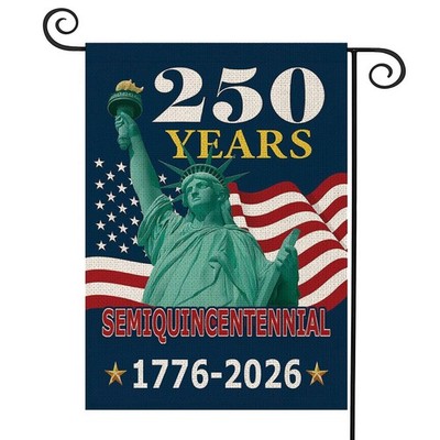 250 YEARS America Garden Flag,250th Anniversary USA Patriotic Double-Sided Ba...