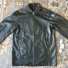 Vintage Jil Sander Leather Jacket Dark Green ...