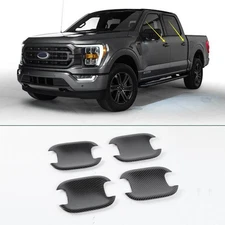 For 2021-2023 Ford F150 F-150 carbon fibre abs Door Handle Bowl Cover Cup Trim
