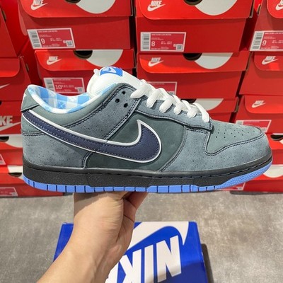 Nike SB Dunk Low Pro Grey Blue Suede Men s Sneakers New