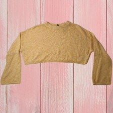 Divided by H&M Gelber Kurzer Langarm Freizeit Pullover Damen Größe Mittel 