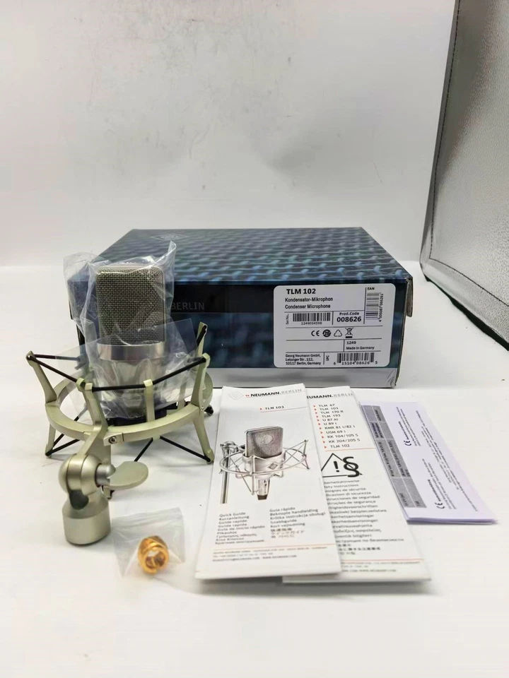 Серебряный TLM 102 большой диафрагмы конденсаторный микрофон студийный набор с амортизатором - Изображение 4 из 4