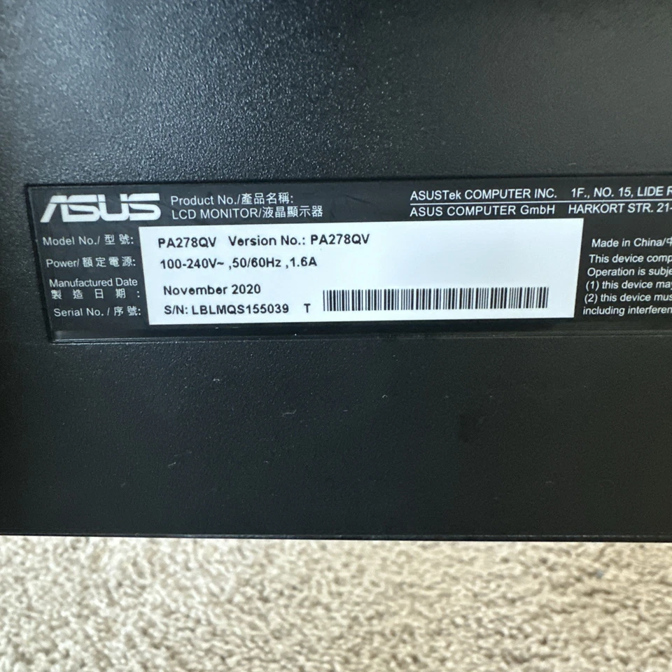 PRO ART ASUS MONITOR 2020 21.5 FULL HD 50-60 HZ Good Working Condition. 4k UHD - Image 4 of 4