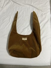 MERIT Beauty corduroy tie bag knapsack makeup bag Brown Tan