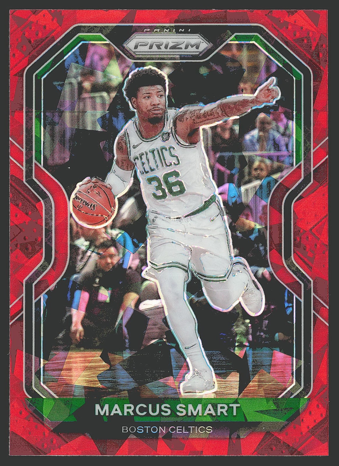 2020-21 Panini Prizm #97 Marcus Smart Red Ice Prizms