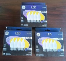 Lot of 3 GE LED Decorative Soft White 25w 200 Lumens bulbs 4pk