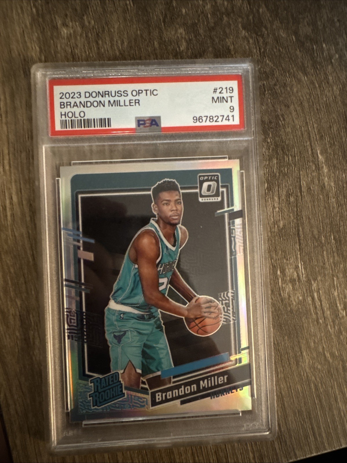 PSA 9 2023-24 Panini Donruss Optic - RR Brandon Miller #219 Holo Prizm (RC)