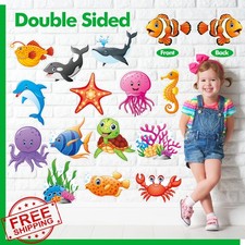 50 PCS Marine Animal Cutouts, Ocean Creatures, Bulletin Board Decor
