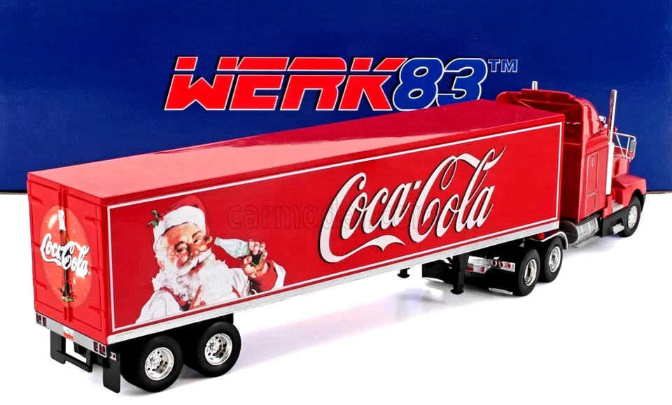 WERK83 1/43 1986 KENWORTH T600 TRUCK & TRAILER COCA-COLA FESTIVE CHRISTMAS TRUCK - Image 4 of 4