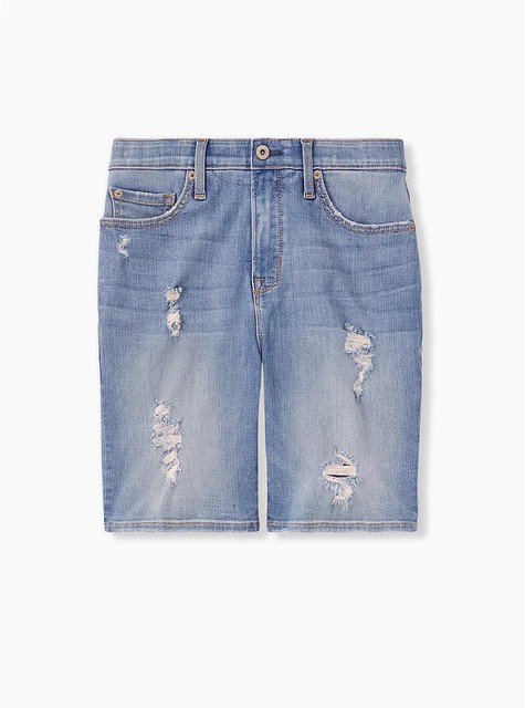 Torrid Denim Jegging Bermuda Shorts 