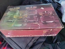 New In Box Vintage 1979 Flam Buoyants Floating Flame Glass 5 Candles Set