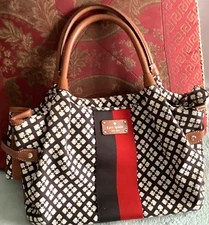 KATE SPADE BEIGE CANVAS HANDBAG TOTE