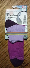 Smartwool socks XL Xlarge Ankle merino wool Color Block Ultra Violet Cable