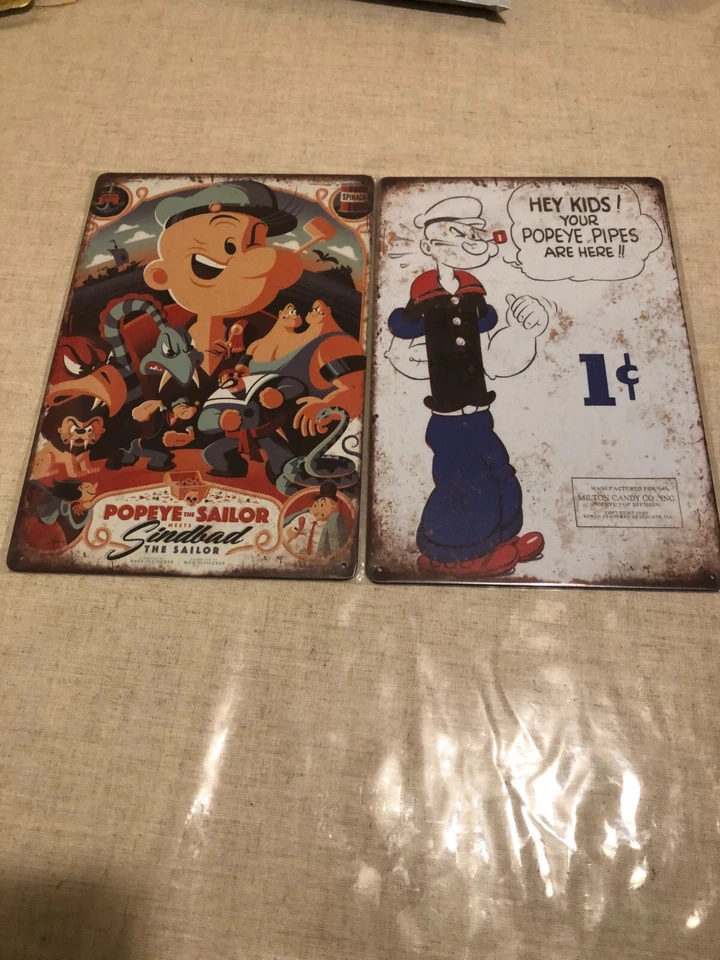 POPEYE THE SALIOR MEETS SINDBAD THE SALIOR METAL SIGN +HEY KIDS - Image 2 of 2