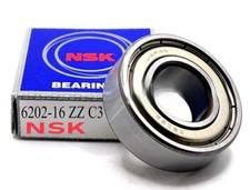 NEW NSK 6202-16 ZZ C3 BALL BEARING METAL SHIELDED SPECIAL BORE 16MM 16x35x11 mm