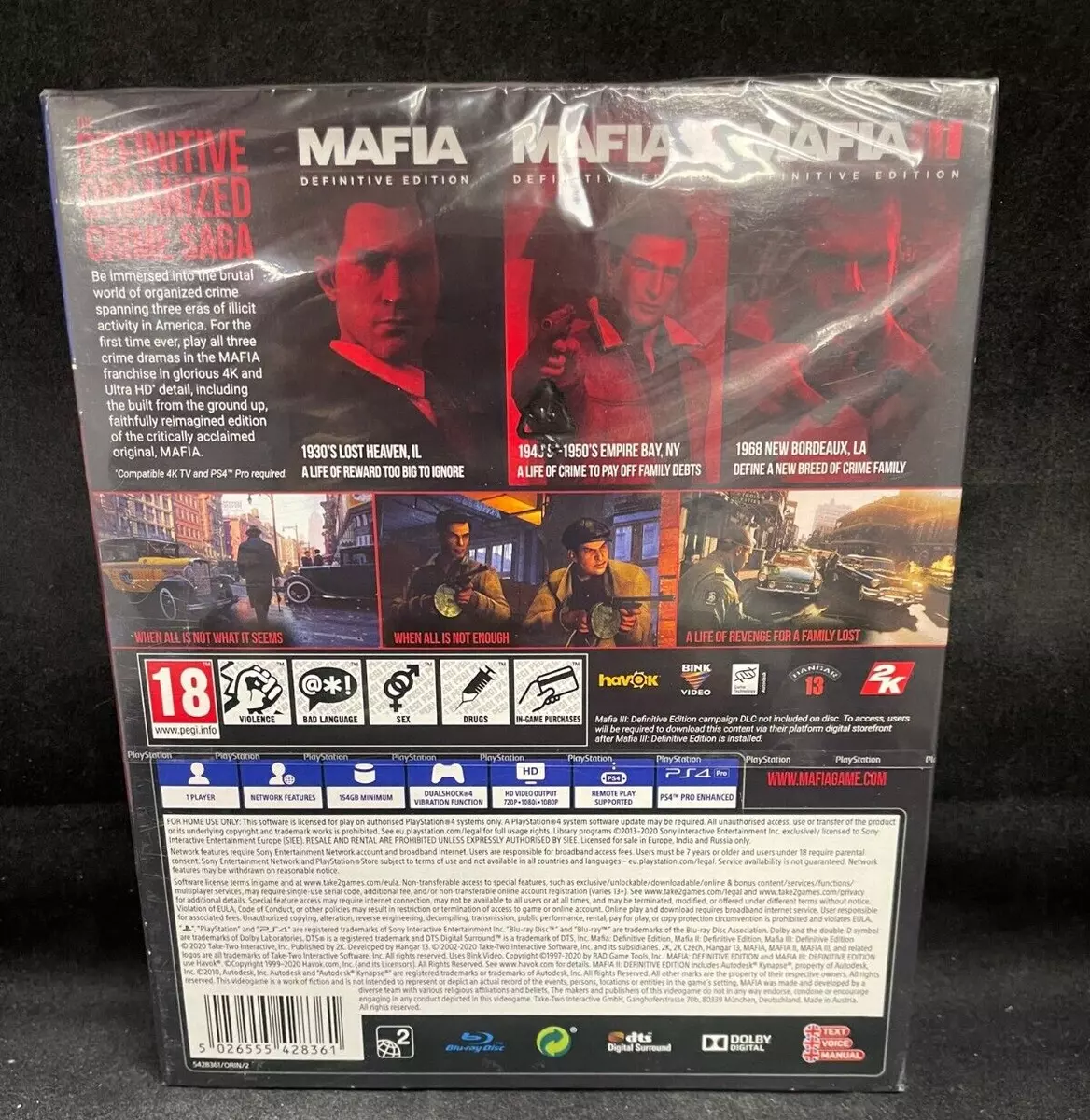 Mafia Trilogy (PAL) (PS4/Playstation 4) BRAND NEW