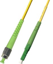1M Singlemode Simplex Fiber Optic Cable 9/125 FC/APC-LC/APC