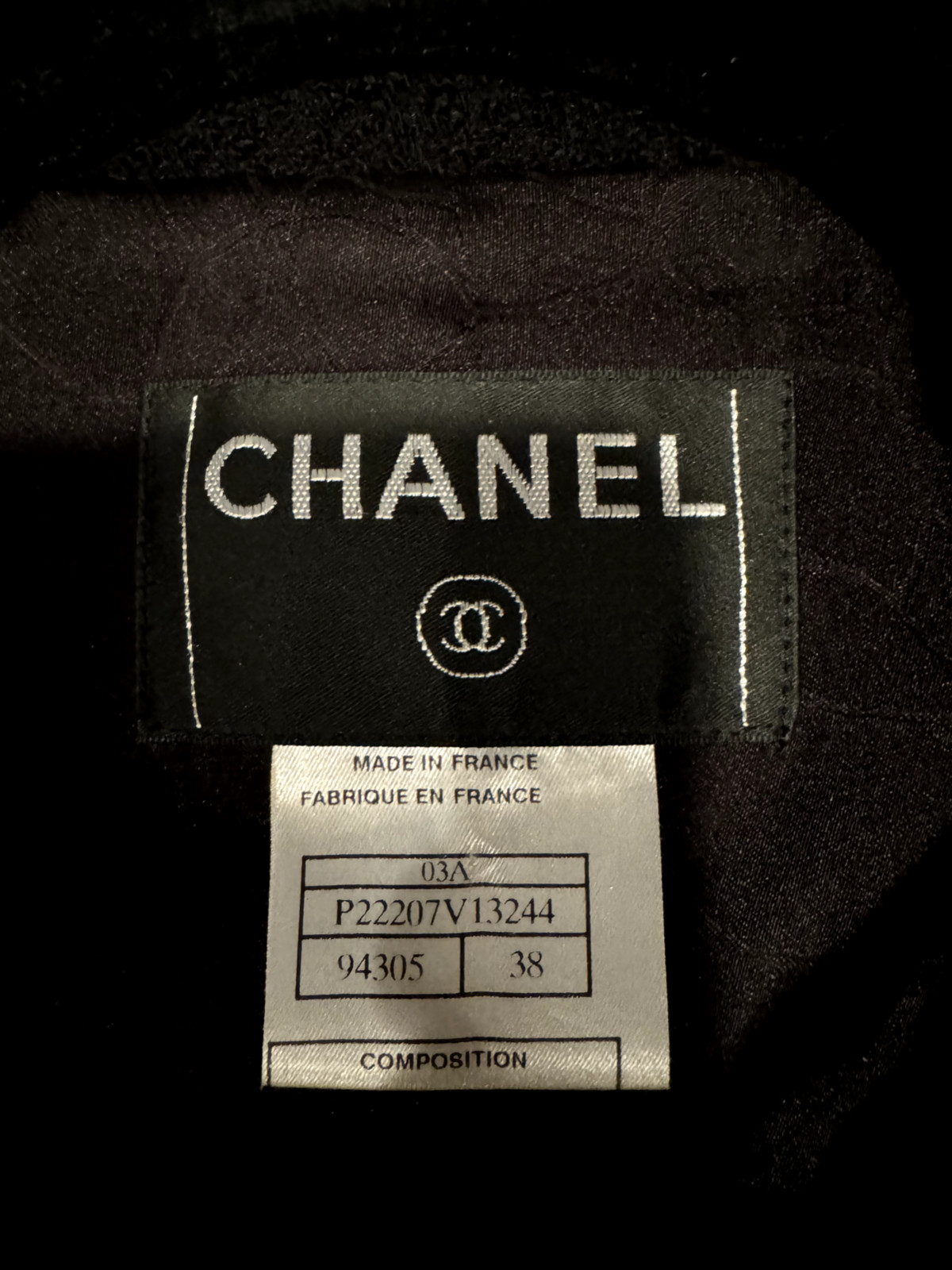Chanel Vintage 2006 RARE Boucle Black Jacket 38 image 2