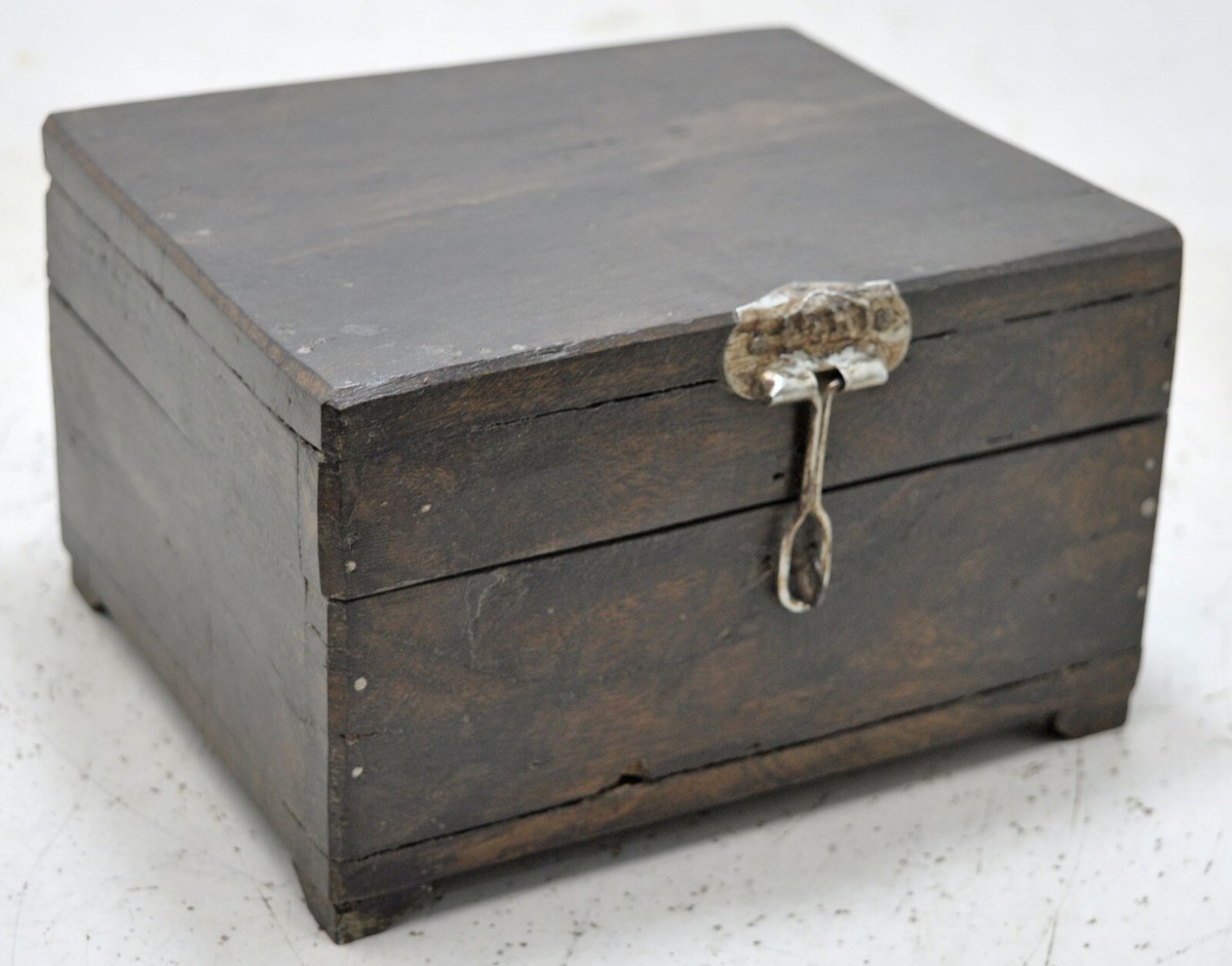 Antique Wooden Storage Box Original Old Hand Crafted | eBay