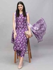 Designer Party Wear Kurti Pant Dupatta Set Women Bollywood Tunic Salwar Suit