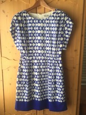Eliza J Women's Dress Blue Size 8 Sheath Ikat with pockets