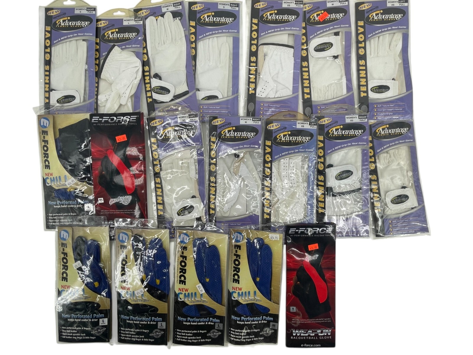 Lot of 19 Tennis Glove Men, Women, L, R, Different sizes #5