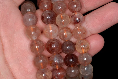 10 MM ERDBEERE LEPIDOKROZIT QUARZ EDELSTEIN GRADE AB RUND LOSE PERLEN 7 Zoll - Bild 4 von 4