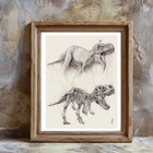 T Rex dinosaur Extinct animal collection fine art Archival wall print