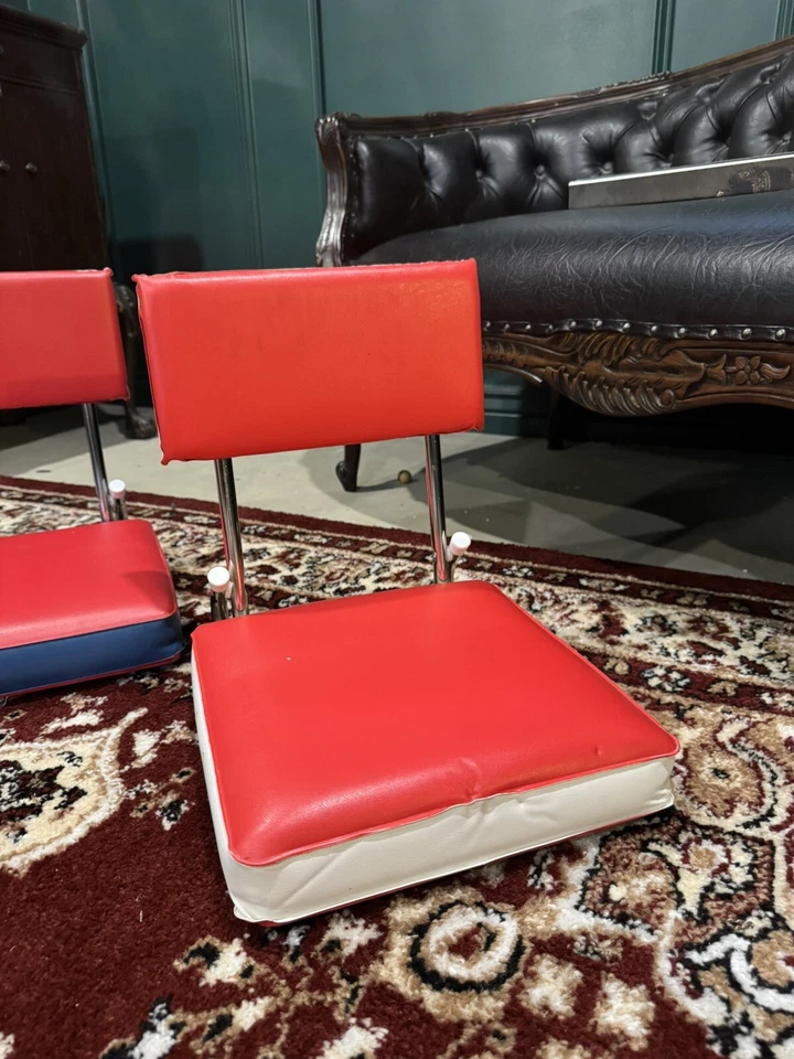 Asiento de estadio plegable acolchado de fútbol americano vintage de los Denver Broncos logotipo antiguo - par Foto 4 de 4