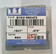 TCT REPOINTED DRILLS RDX 4.65MM 0.1831" DIA 0.472" FLUTE LOT OF 38 