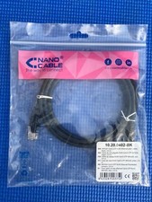 Cat6e U/UTP (UTP) networking cable 2 m Nanocable 10.20.0402-BK  Black NEW