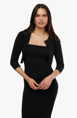 NWT $170 Black Weworewhat Revolve Bodycon Midi Dress and Cardigan | eBay