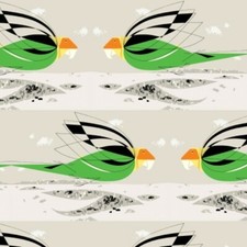 Birch Organic Fabric Charley Harper Vanishing Birds CH237 Carolina Paroq Cotton