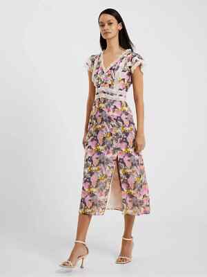 Y2K Style Floral Lace Dress Sz S / 4 Fairy Midi Cottage Babydoll 4 Spring Weddin