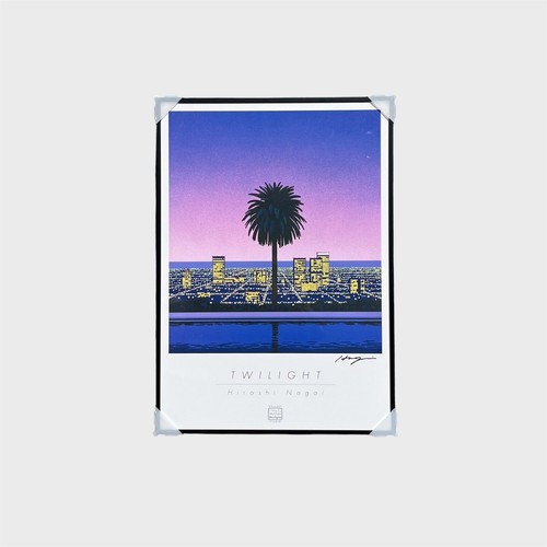 Hiroshi Nagai 'Twilight' Poster f’ishy Mo’Chips Design genuine Framed