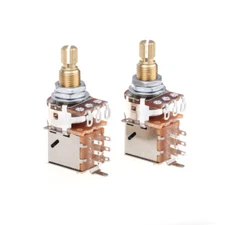 Musiclily Pro 2Pcs Brass Full Metric Push Pull A250K Audio Taper Potentiometers