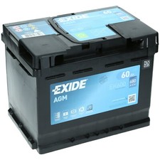 Exide EK600 AGM Start Stopp Autobatterie Starterbatterie 12V 60Ah 680A EN Exide EK600 AGM Start Stopp Autobatterie Starterbatterie 12V 60Ah 680A EN
