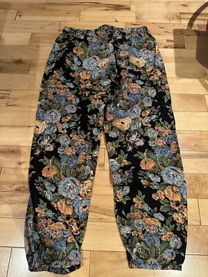 Supreme Black Floral Flower Pants FW 2014 Large | eBay