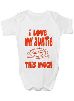 I Love My Auntie This Much Strampler Weste Babykleidung lustiges Geschenk 