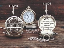 Engraved Brass Pocket Watch - Personalized Gift For Brother - Gifts For Family