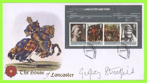 G.B. 2008 Lancaster & York Buckingham First Day Cover Signed Geoffrey Streatfiel