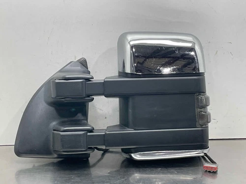 14 Ford F250 SD OEM Left Hand Drivers Side Power Door Mirror Chrome *Chip* 13-16