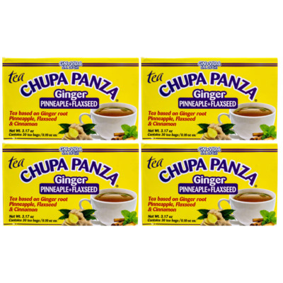Chupa Panza Detox Ginger Tea 120 Day Te Chupa Panza English Version 4 BOXES!