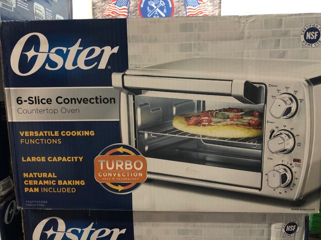 Oster 6 Slice Tssttvcg05 Turbo Convection Toaster Oven Stainless