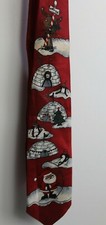 Hallmark Christmas Men's Tie Santa Golfing Igloos Penguins Rudolph Reindeer