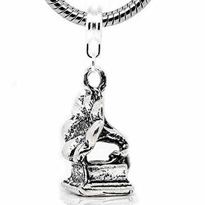 Gramophone Dangle Bead Spacer for Snake Chain Charm Bracelet