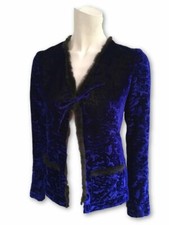 Christian Lacroix Bazar Women's Velvet With Fur Trim Jack F 36 Uk 8 Us 4 S Small